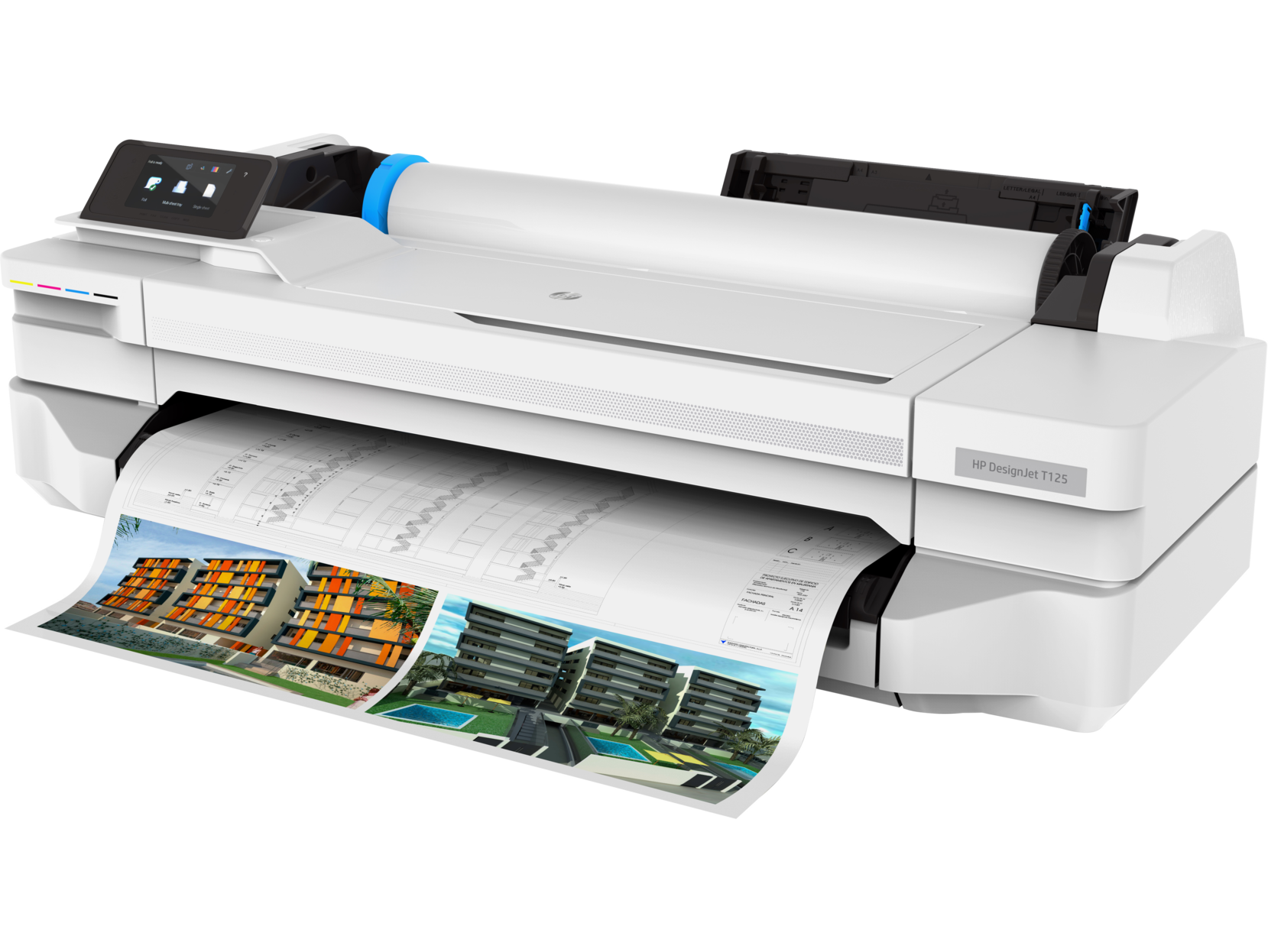 Hp Designjet T125 24'' printer side